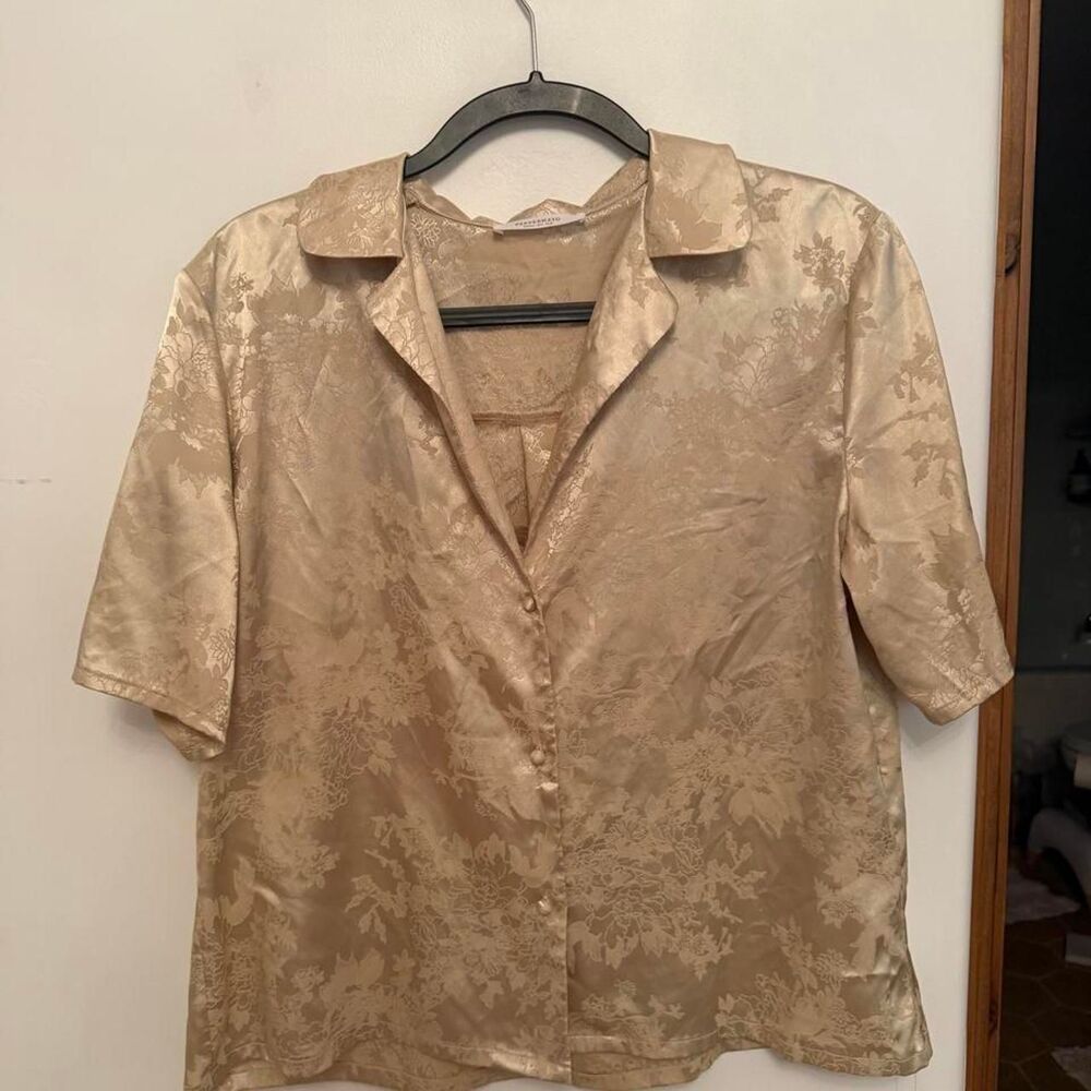Peppermayo Women's Gold and Tan Blouse